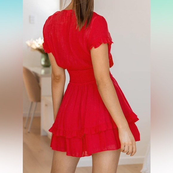 Red Mini Dress - Picture 5 of 5